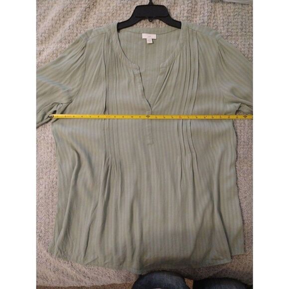 j jill V neck  Long Sleeve top LP Boho Cottage Core  Feminine - Picture 6 of 8